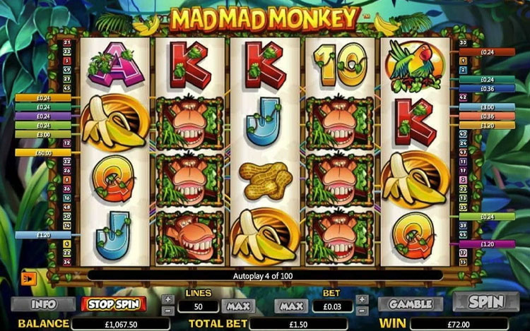 Mad Mad Monkey Slots MegaCasino